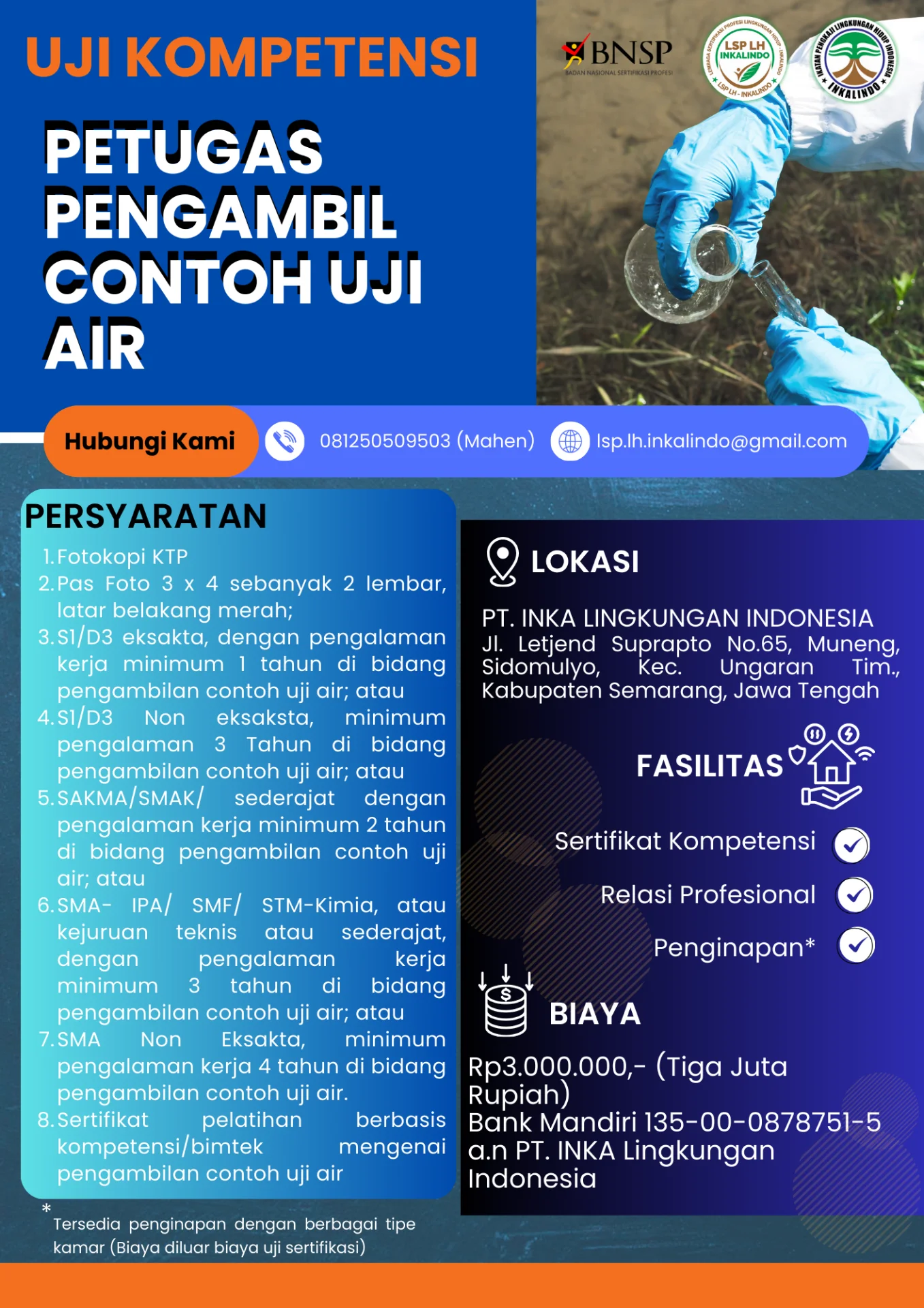 Flyer Petugas Pengambil Contoh Uji Air