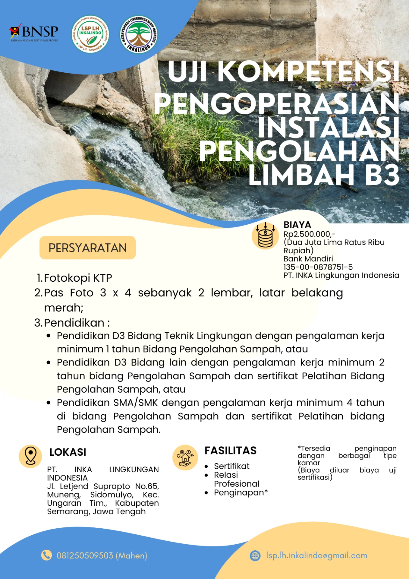 Flyer Klaster Pengoperasian Instalasi Pengolahan Limbah B3