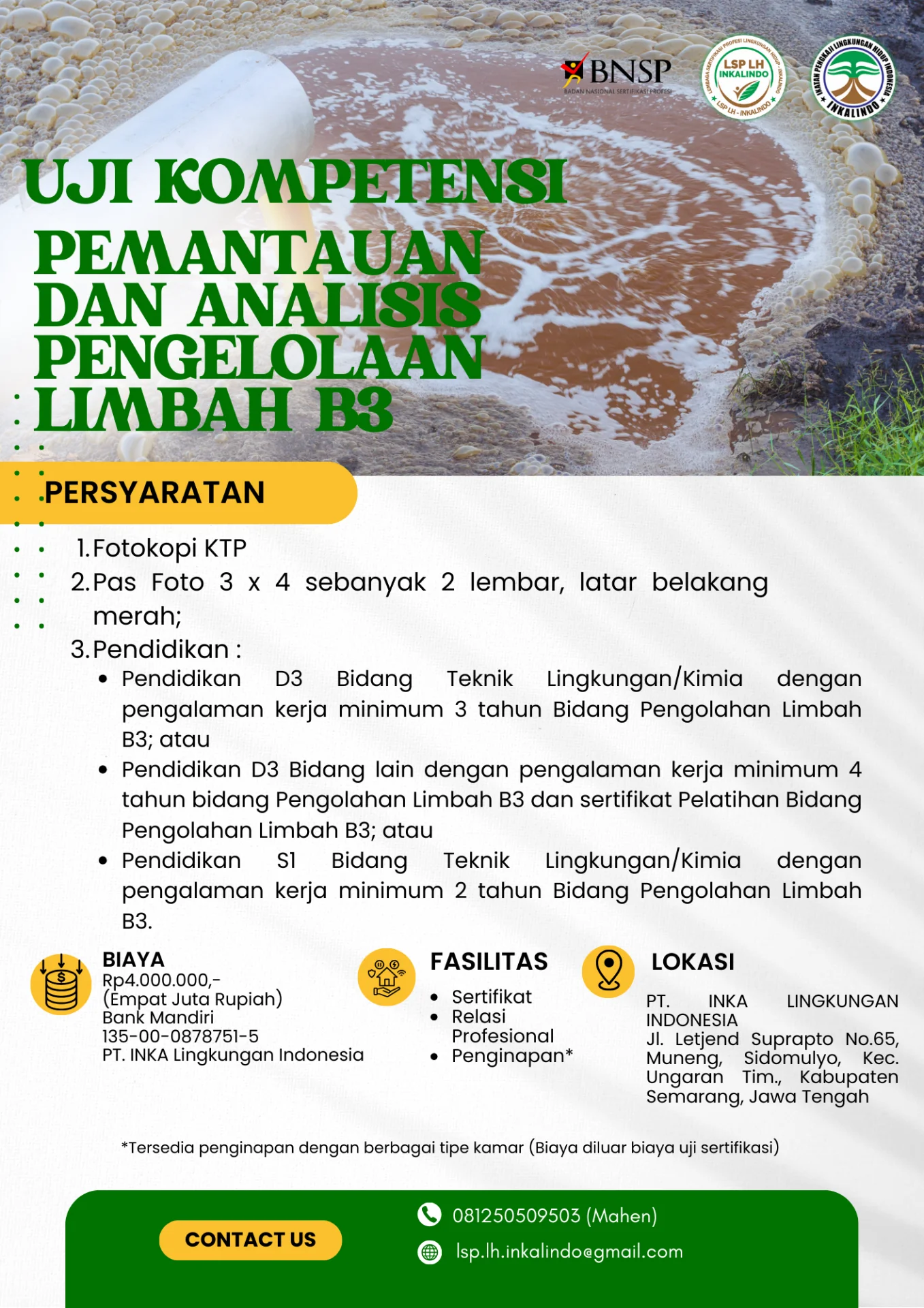 Flyer Klaster Pemantauan dan Analisis Pengelolaan Limbah B3