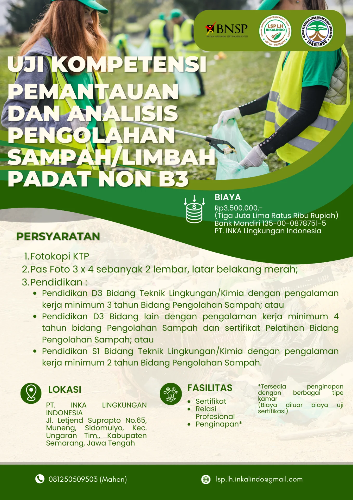 Flyer Klaster Pemantauan dan Analisis Pengolahan Sampah/Limbah Padat Non B3