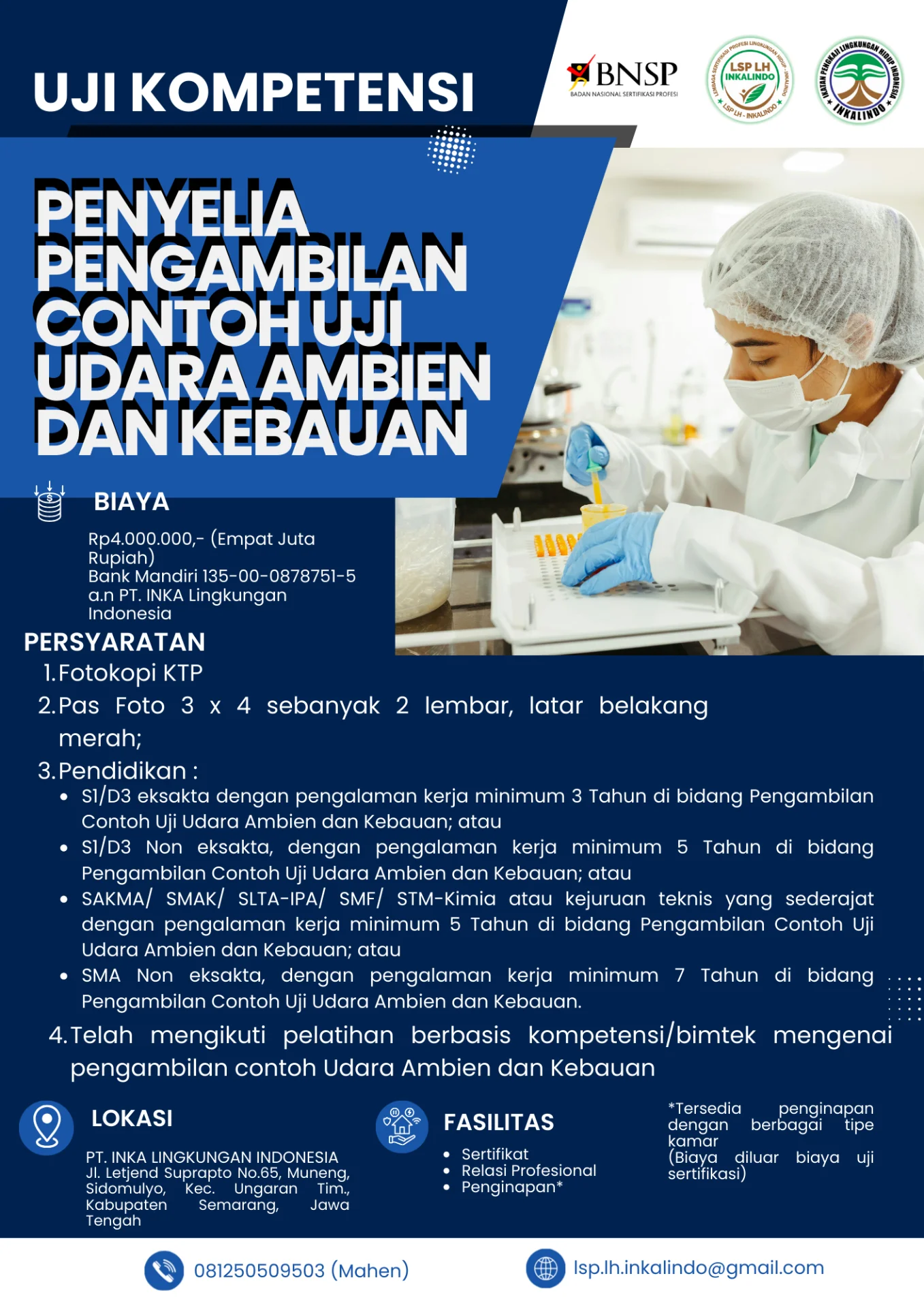 Flyer Penyelia Pengambilan Contoh Uji Udara Ambien dan Kebauan