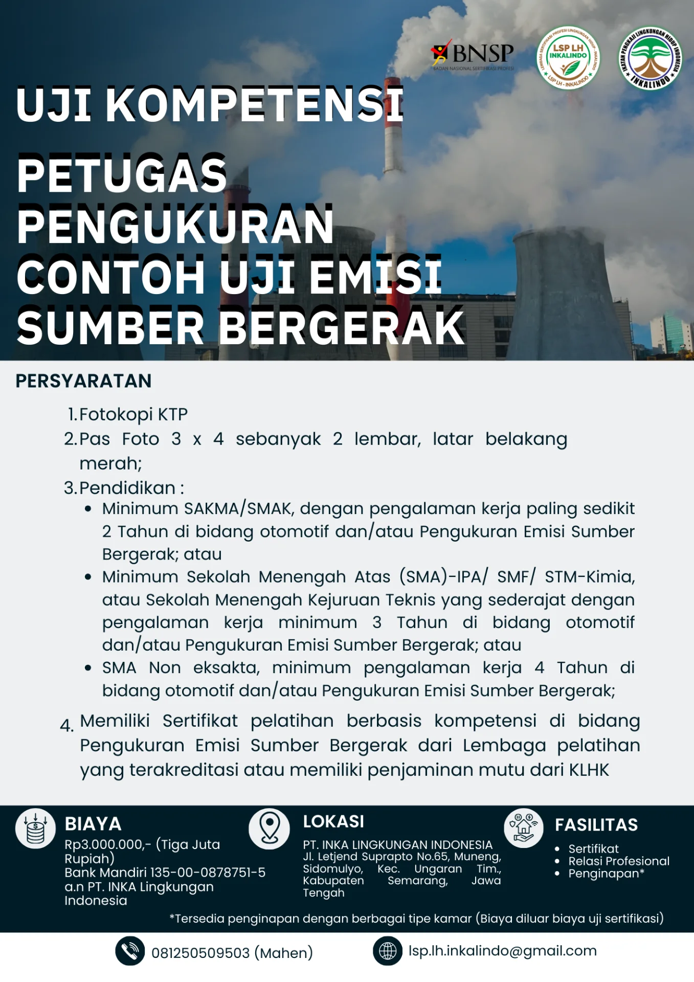 Flyer Petugas Pengukuran Contoh Uji Emisi Sumber Bergerak